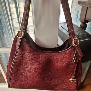 Coach Rich Red Leather Shoulder Bag